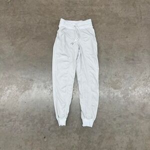 Lululemon Drawstring Jogger Pants White Lightweight Slim Fit Women's size 2